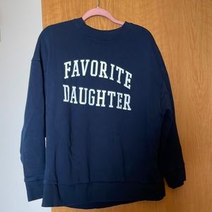 Navy Favorite Daughter Collegiate Sweatshirt - Size Medium